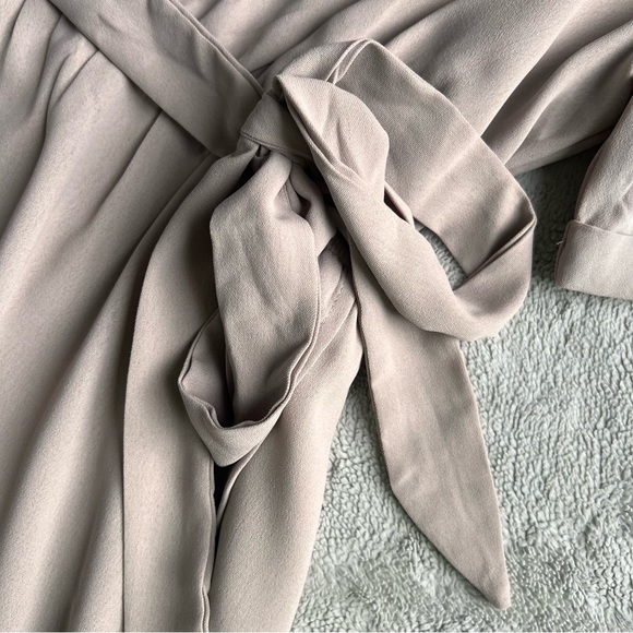 NWT Roolee Taylor Jane Wrap Belted Maxi Dress Modest Bridesmaid Gainsboro Gray S - Picture 5 of 17